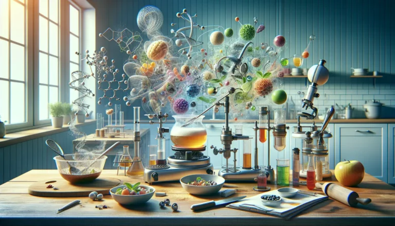 Un piatto di cucina molecolare con sfere di succo di frutta e gelatina colorata