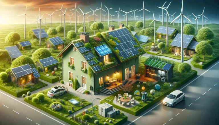 Pannelli solari installati su un tetto di una casa ecologica