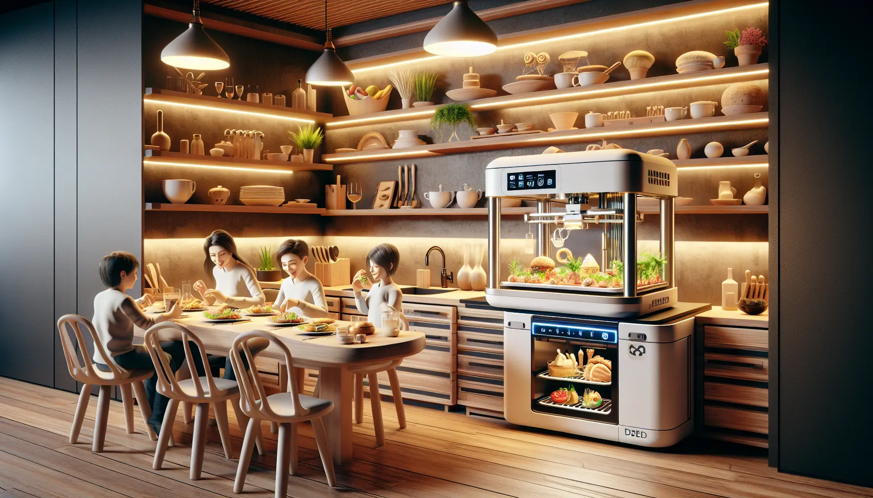 Un piatto gourmet creato con la stampa 3D, che rappresenta un'innovazione culinaria.