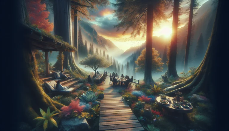 Una persona che medita in un ambiente naturale, rappresentando il concetto di slow living e di vita consapevole.