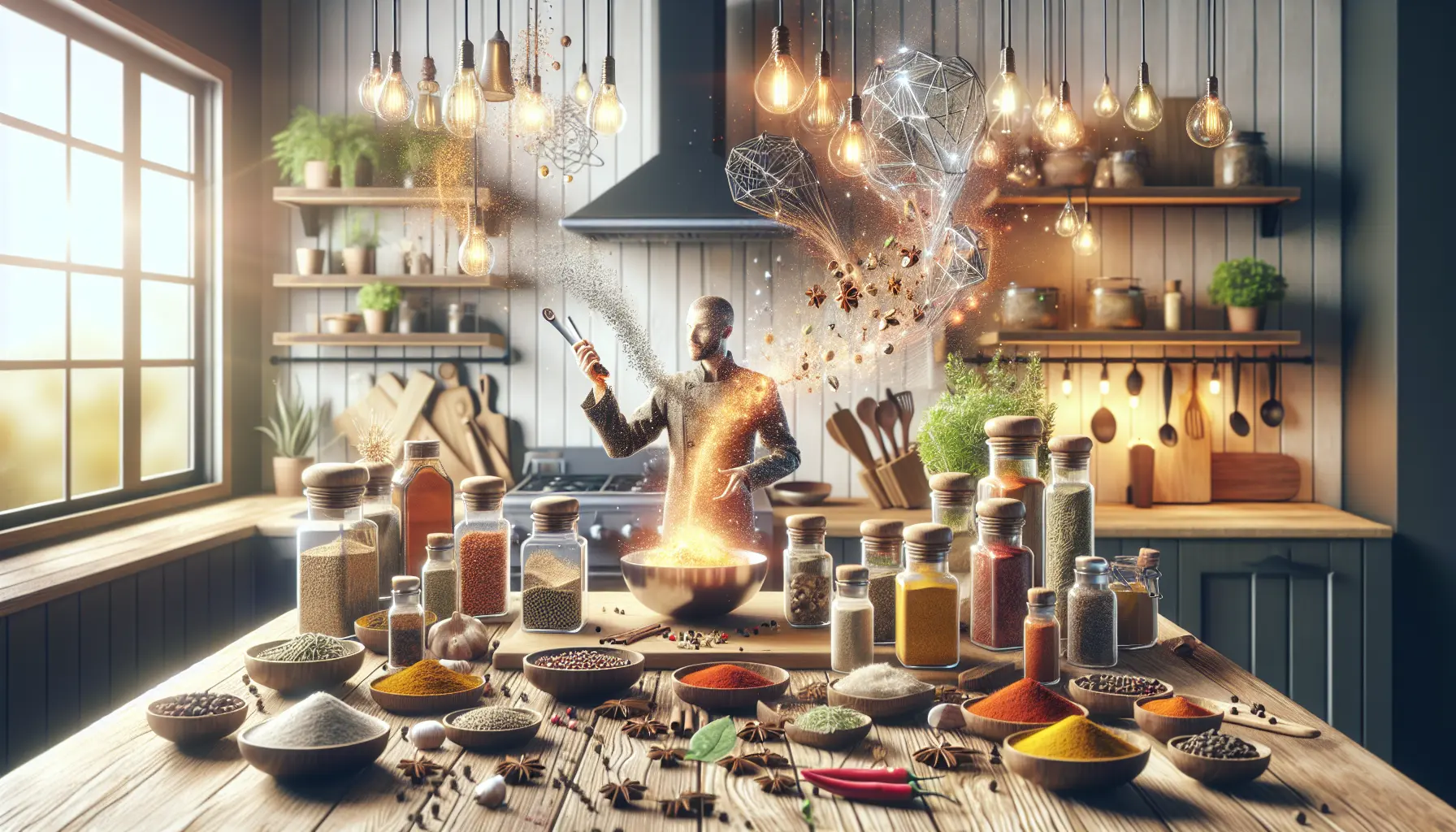 Varie spezie in ciotole colorate, pronte per essere utilizzate in cucina