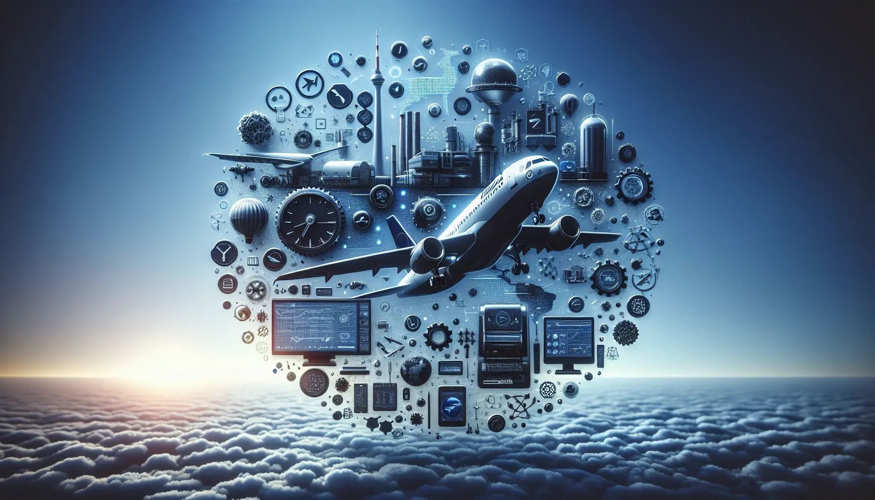 Aereo Lufthansa in volo con sfondo di cielo blu, rappresentante l'innovazione nel settore aereo.