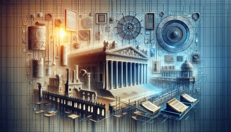 Un'immagine di un antico monumento romano, simbolo dell'ingegneria e della cultura dell'Impero Romano d'Occidente.