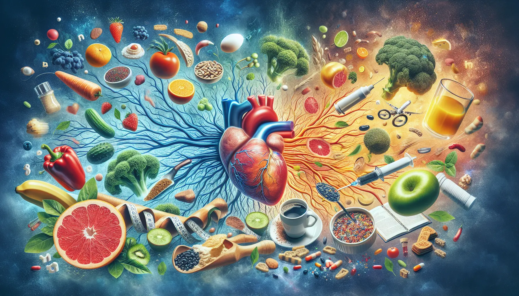 Un piatto colorato e sano, composto da frutta, verdura e cereali integrali, rappresenta il legame tra alimentazione e salute mentale.