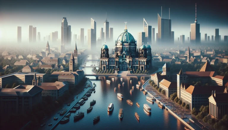 Immagine storica del Muro di Berlino che rappresenta la divisione della Germania e il contesto culturale.