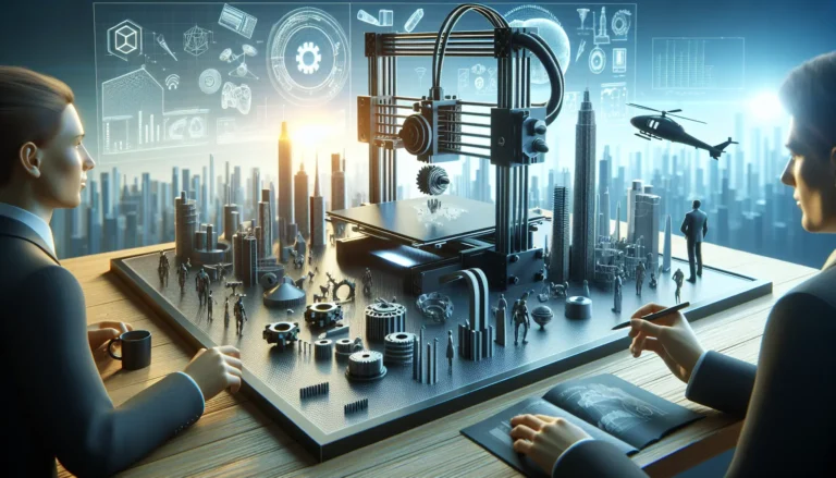 Un esempio di oggetti realizzati con tecnologia di stampa 3D, mostrando dettagli e complessità del design.