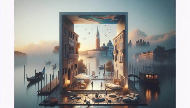 Una stanza minimalista con pochi mobili, decorazioni semplici e luce naturale che crea un'atmosfera serena.