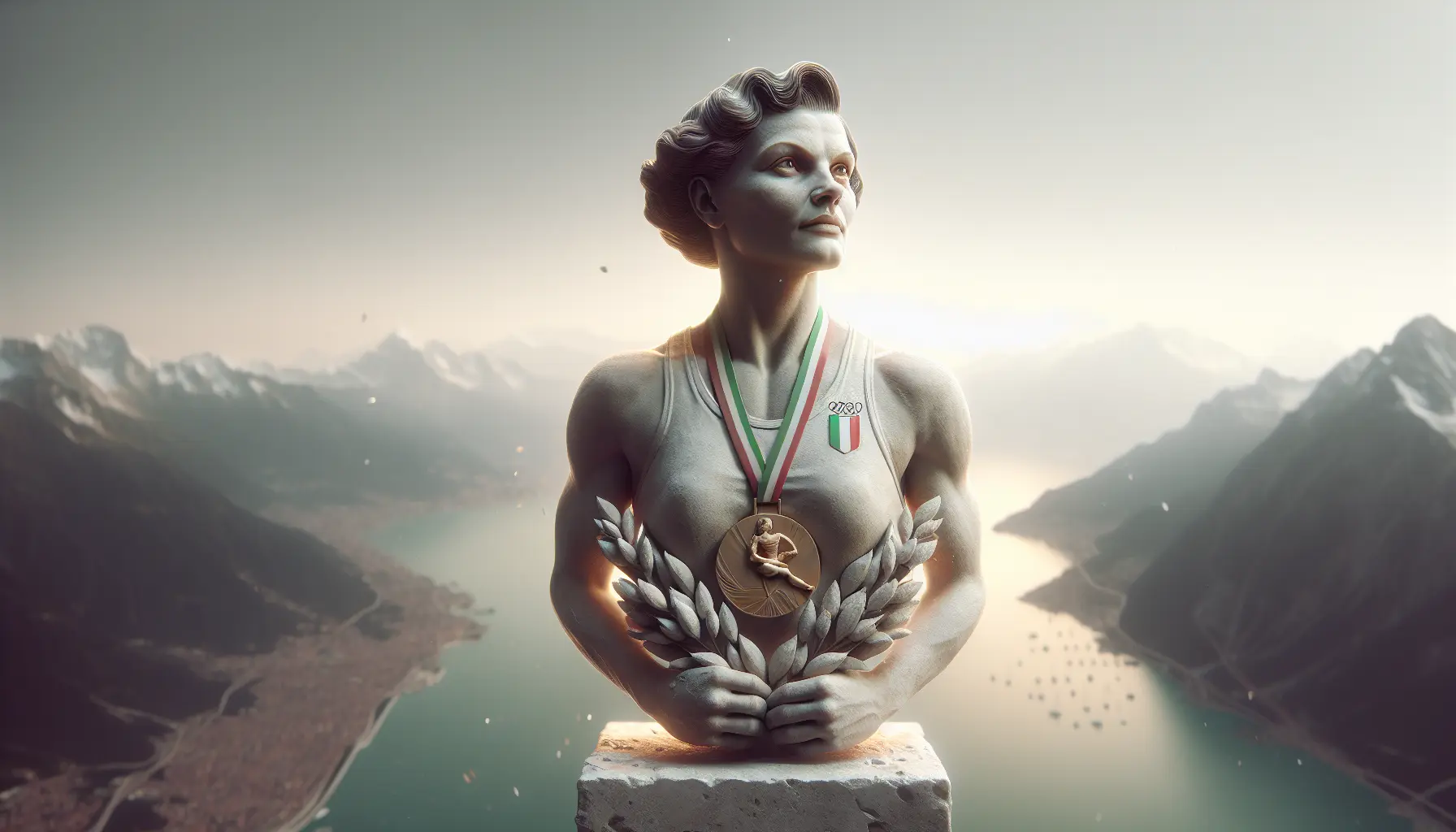 Ondina Valla che corre durante una gara di atletica, esprimendo determinazione e passione per lo sport.