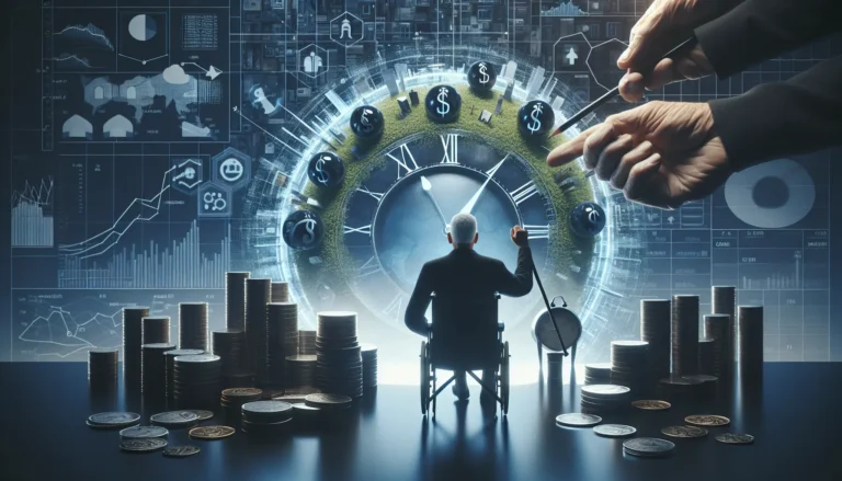 Un giovane professionista che guarda verso un orizzonte sereno, simboleggiando la ricerca della libertà finanziaria e del pensionamento anticipato.