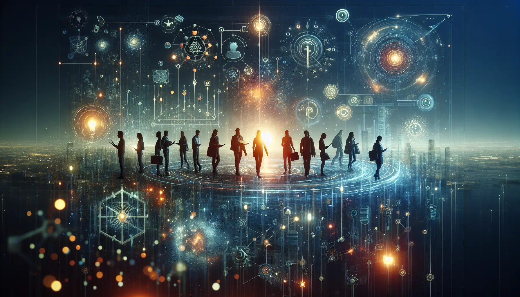 Un gruppo di persone coinvolte in un'attività di formazione sull'empatia, con espressioni di ascolto e comprensione reciproca.