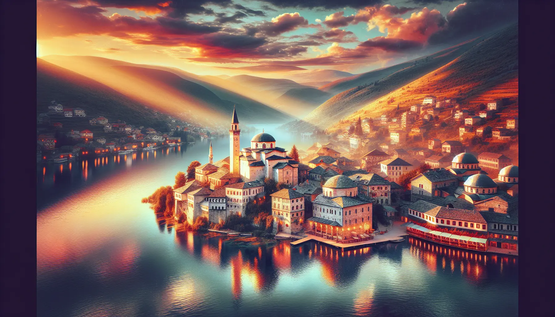 Panorama del Kosovo con montagne e paesaggi verdi