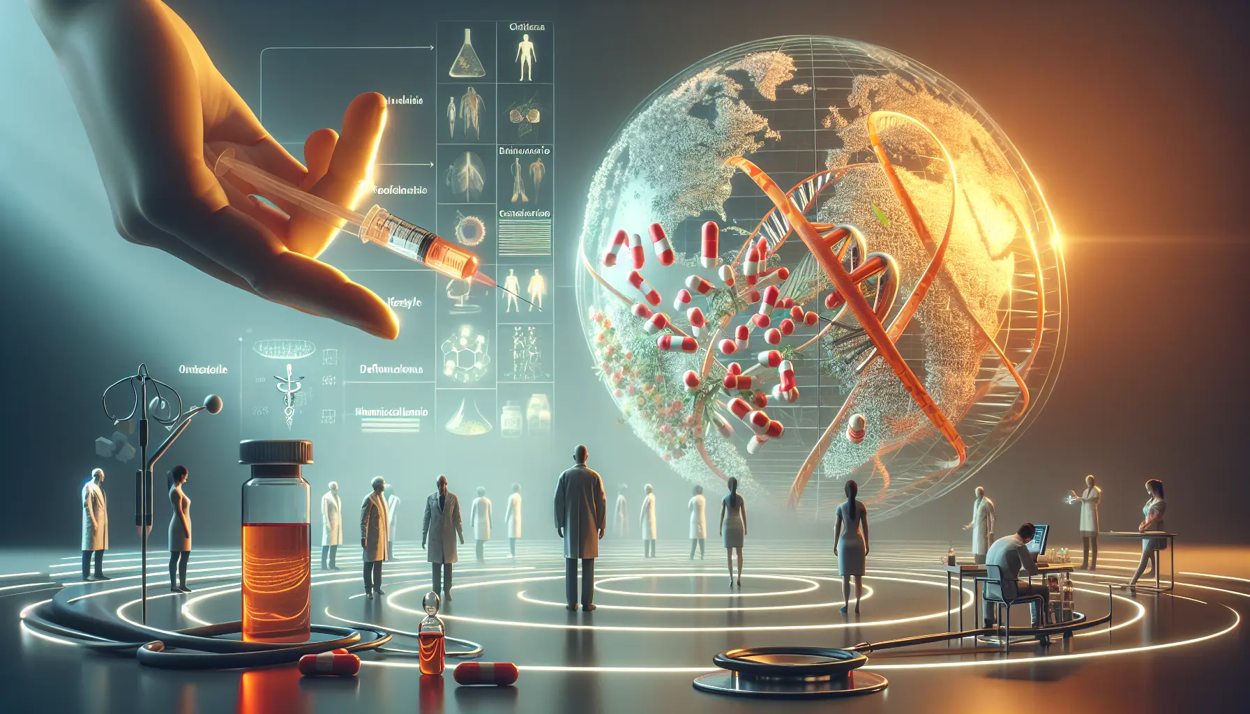 Un medico discute con un paziente di un piano di trattamento personalizzato, evidenziando l'importanza della medicina di precisione.