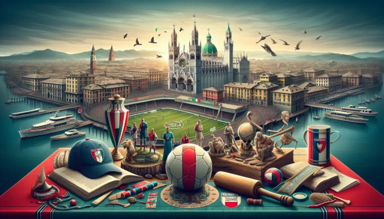 Stadio Luigi Ferraris durante una partita del Genoa, con tifosi in festa e bandiere rossoblù che sventolano.