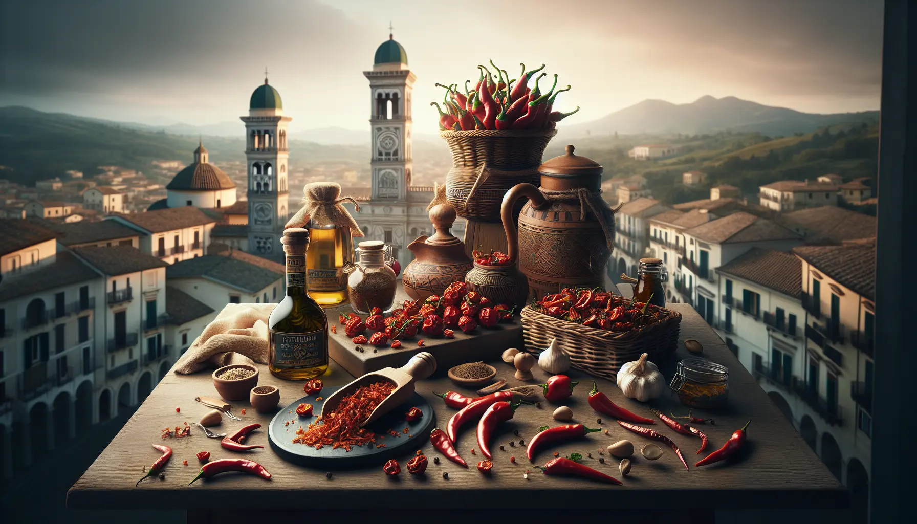 Peperoni di Carmagnola freschi e colorati su un tavolo di legno