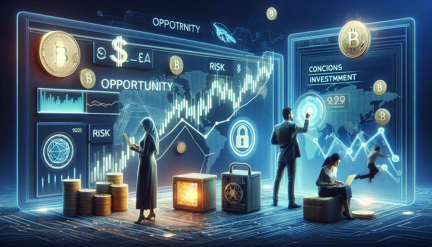 Grafico che mostra l'andamento delle criptovalute nel mercato finanziario