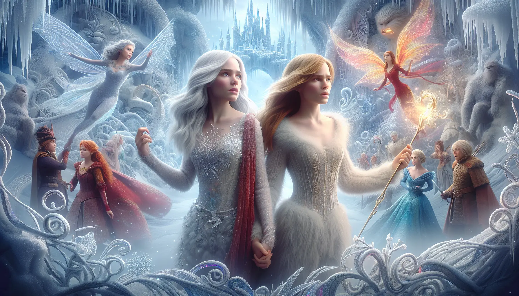 Elsa e Anna in un paesaggio incantevole di Arendelle, pronte per nuove avventure nel nuovo film di Frozen