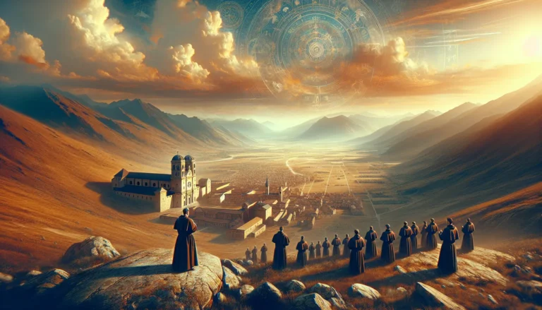 Un'immagine rappresentativa della Compagnia di Gesù, con simboli religiosi e educativi.