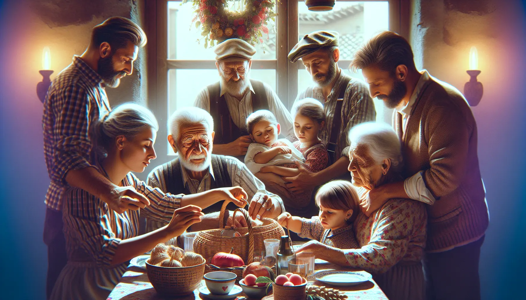 Un nonno e un nipote che condividono un momento speciale insieme, simbolo dell'importanza dei legami familiari.