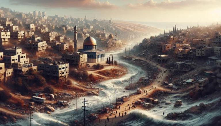 Manifestazione durante la Seconda Intifada con giovani palestinesi che lanciano pietre contro i soldati israeliani.