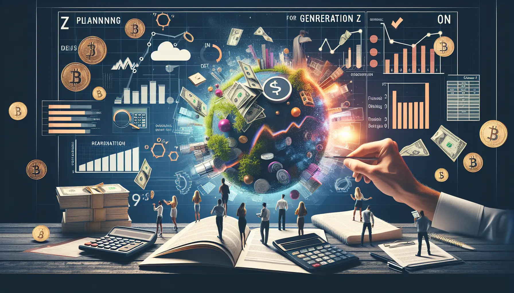 Giovane adulto che pianifica le proprie finanze con un laptop e un taccuino