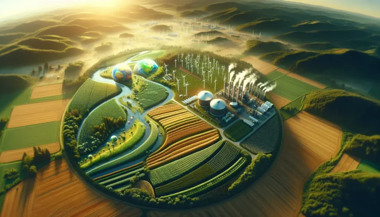 Campo verde rigenerativo con fiori selvatici e piante varie