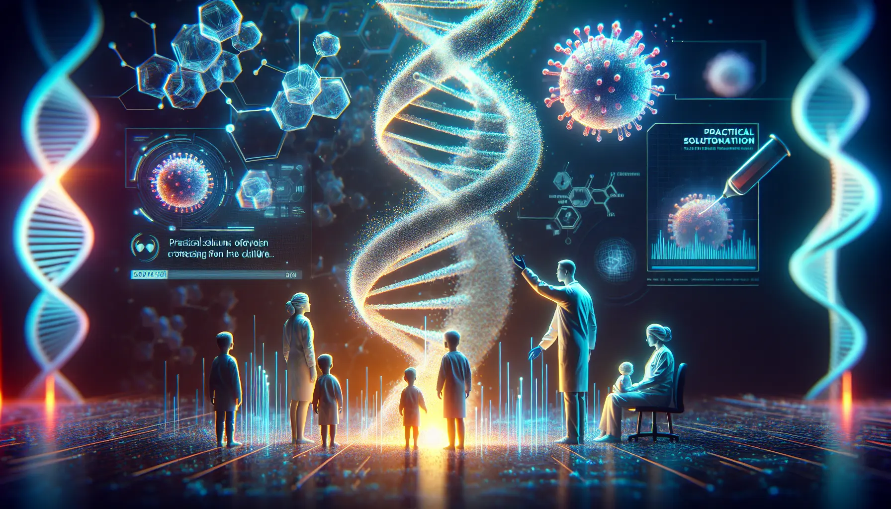 Un laboratorio di biotecnologie con scienziati al lavoro su innovazioni mediche