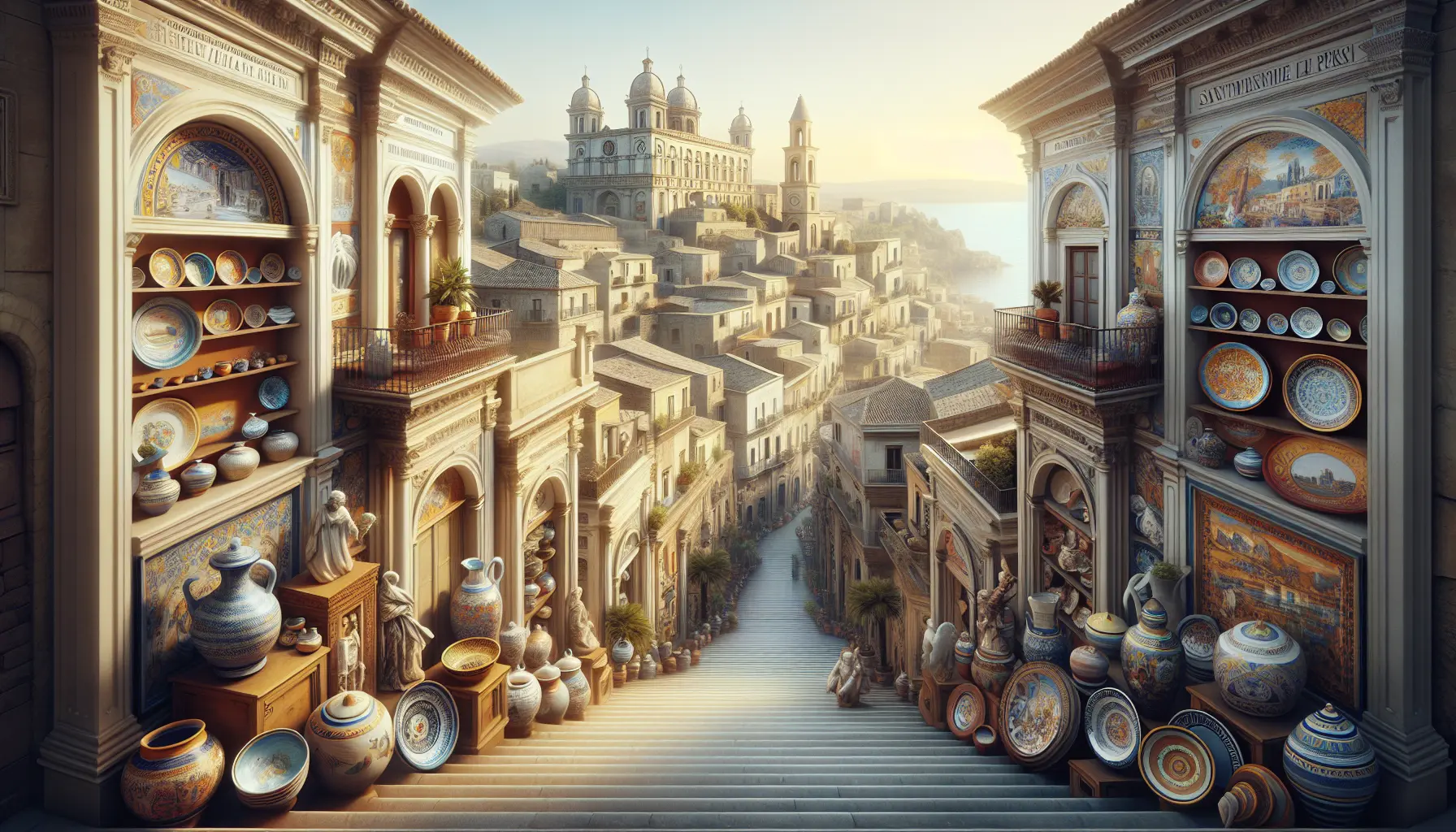 Scalinata di Santa Maria del Monte a Caltagirone, decorata con piastrelle di ceramica colorate
