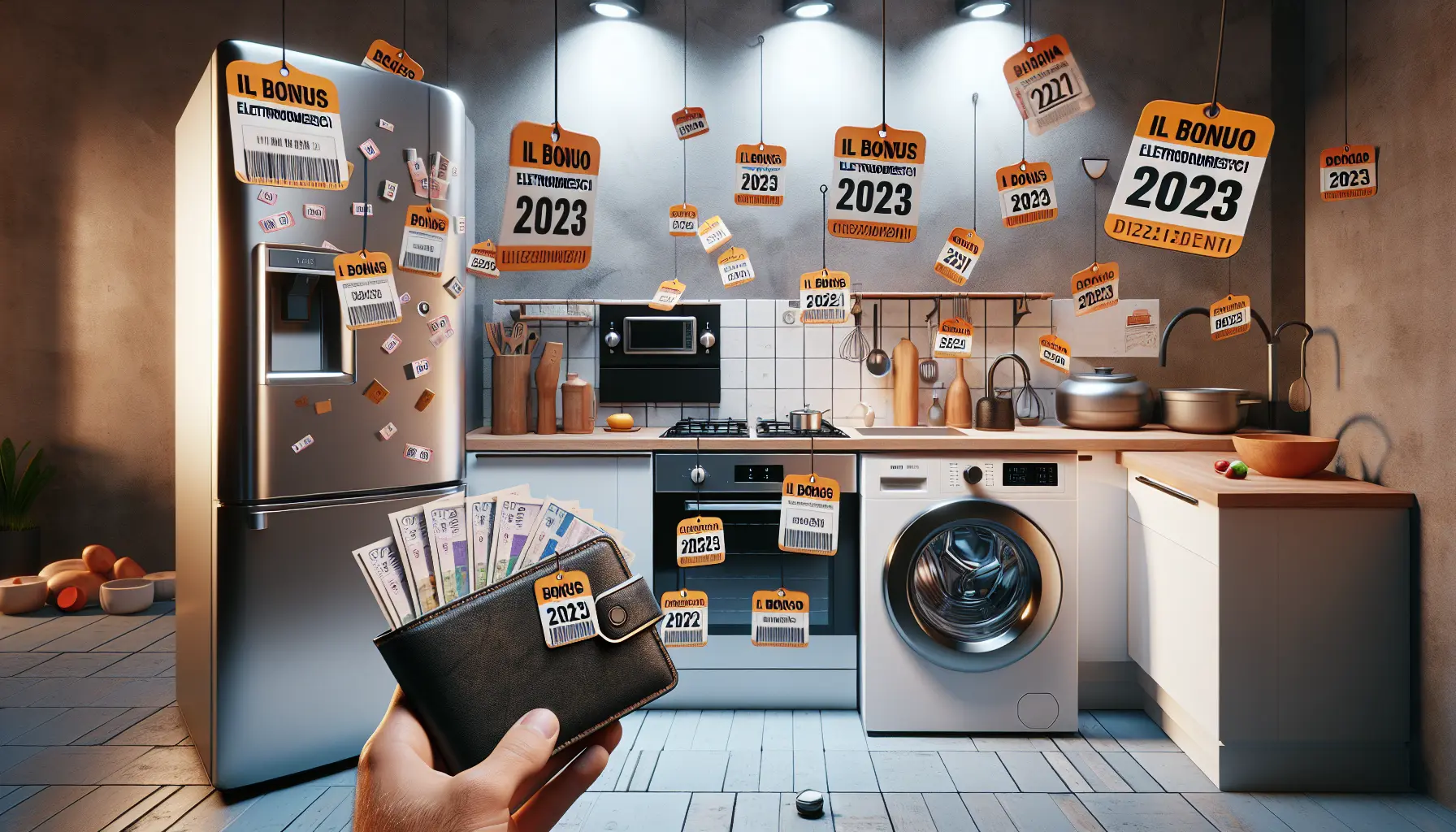 Elettrodomestici moderni e efficienti in una cucina