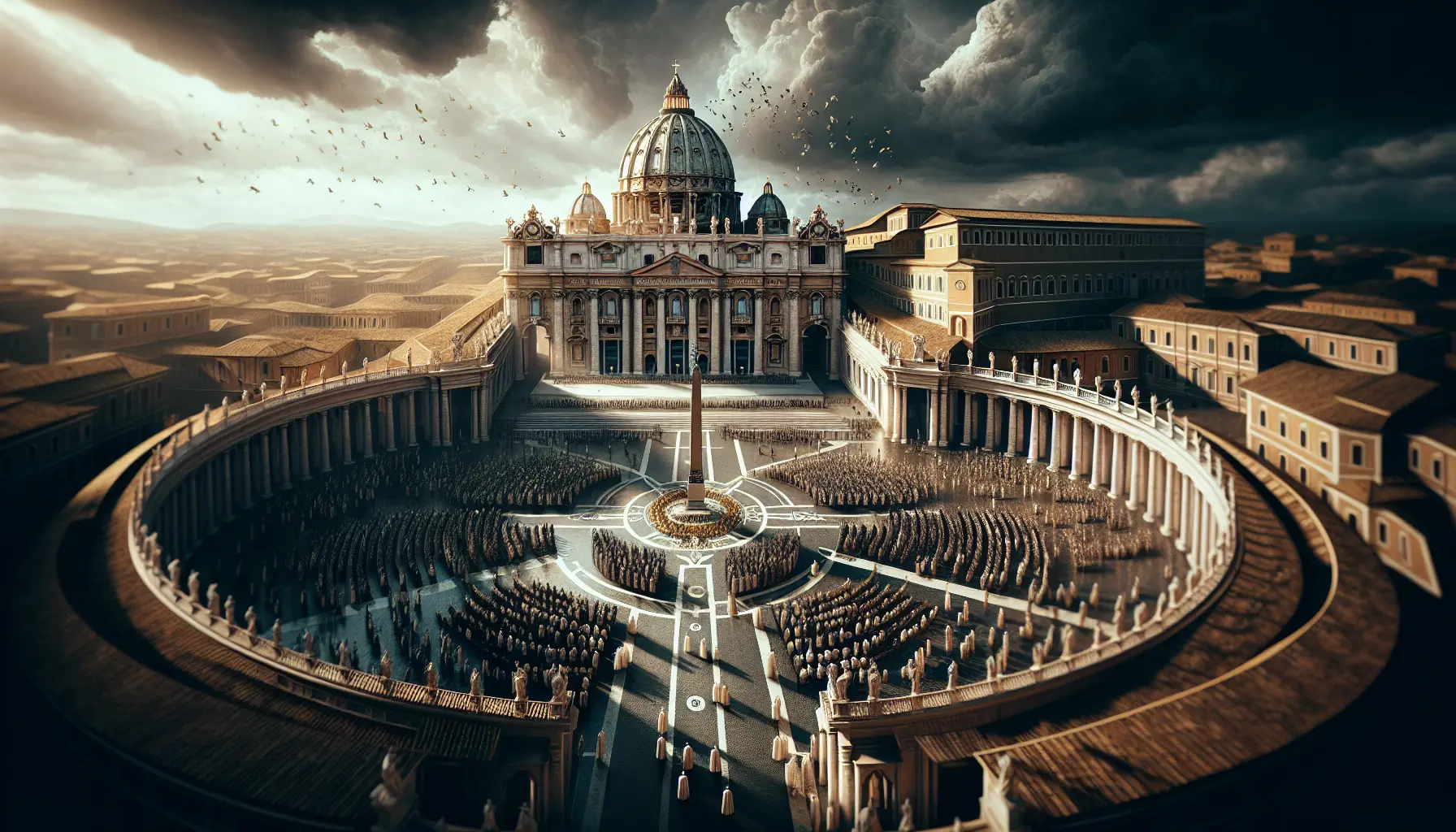 Un'immagine storica del Conclave del 1978 che mostra i cardinali riuniti per eleggere il nuovo papa, simbolo di un momento di grande cambiamento nella Chiesa Cattolica.