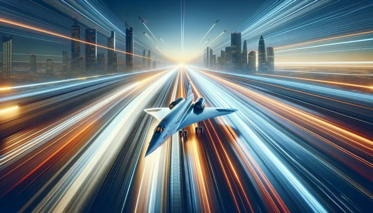 Un Concorde in volo sopra le nuvole, simbolo di innovazione nell'aviazione supersonica.