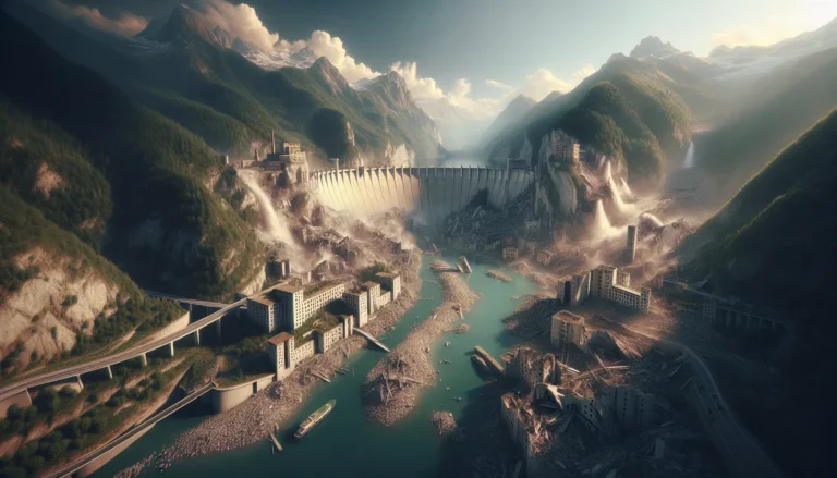 Immagine del bacino del Vajont, simbolo di una tragedia ambientale e umana che invita alla riflessione sulla sostenibilità.