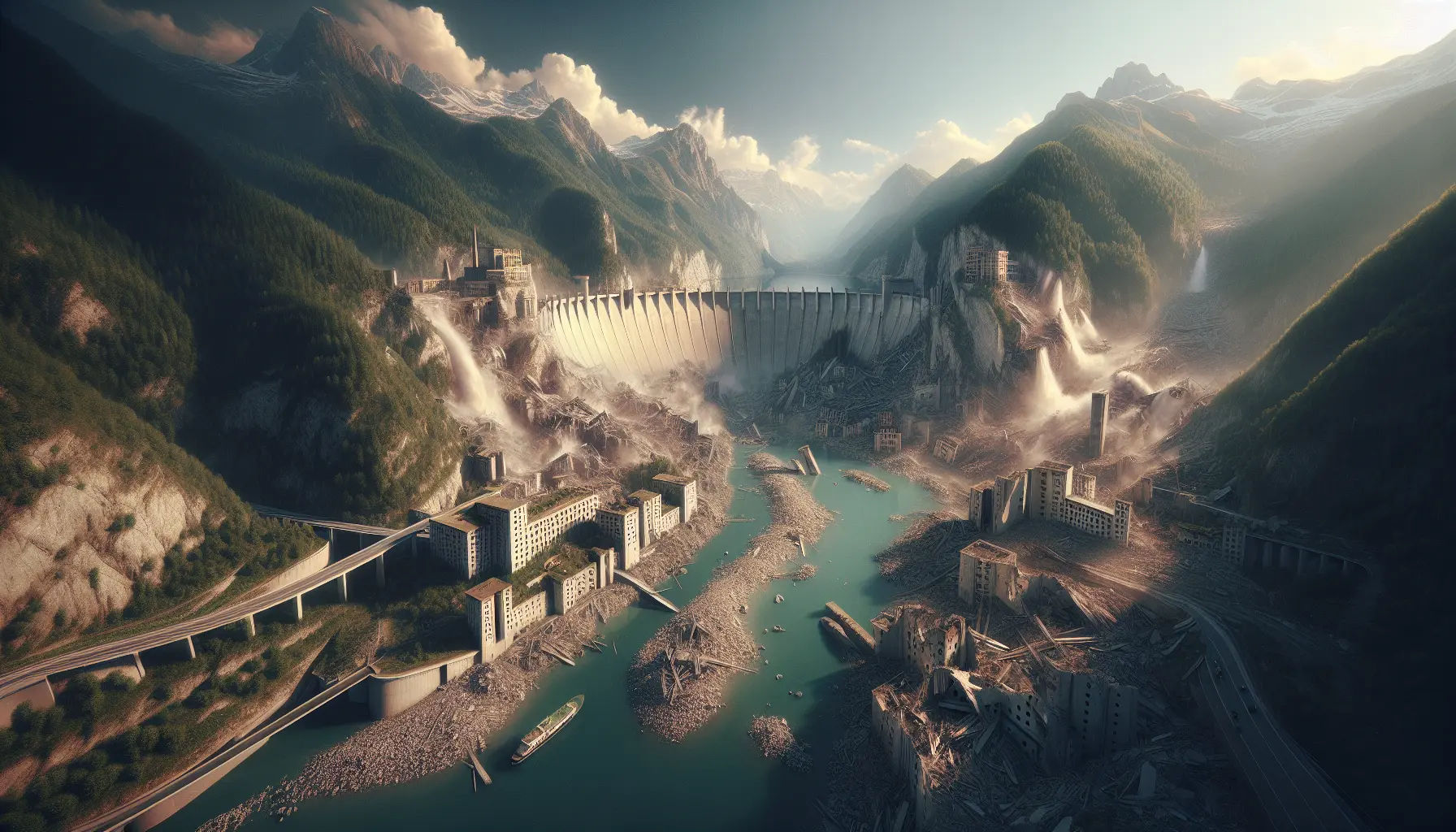 Immagine del bacino del Vajont, simbolo di una tragedia ambientale e umana che invita alla riflessione sulla sostenibilità.