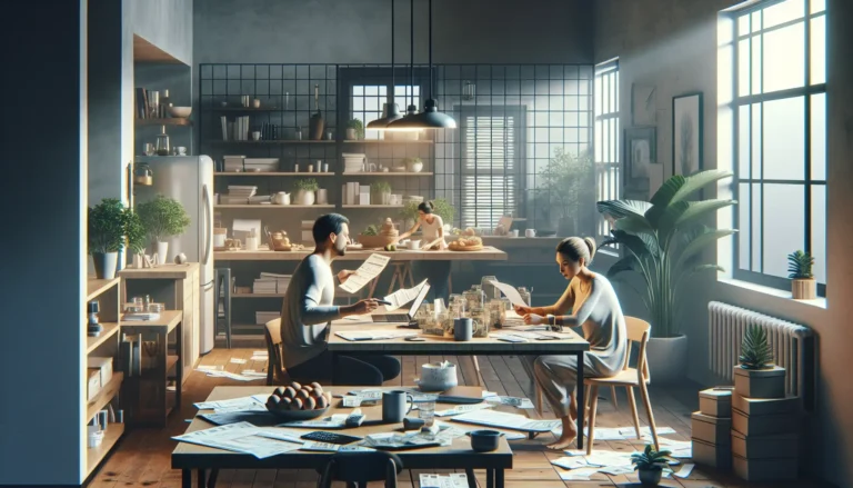 Un'immagine che rappresenta il concetto di minimalismo finanziario, con elementi visivi che evocano semplicità e chiarezza nella gestione delle finanze.