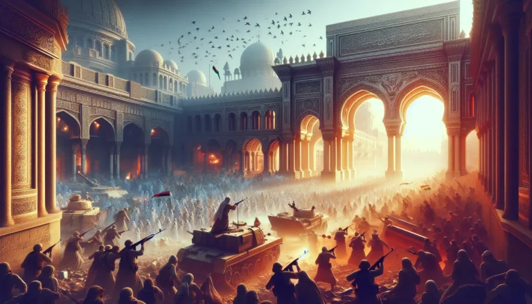 Un'immagine evocativa che rappresenta il conflitto e la ricerca di pace nel Medio Oriente.