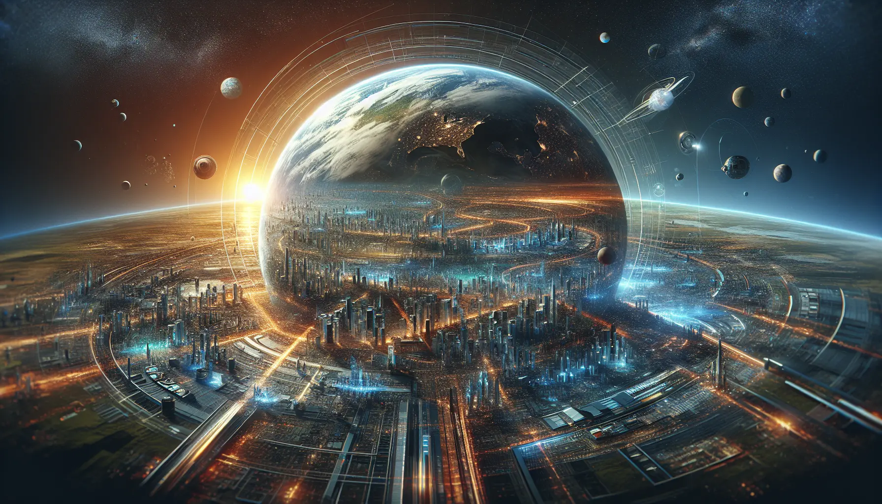 Rappresentazione della NASA e delle sue innovazioni tecnologiche nel campo dell'esplorazione spaziale