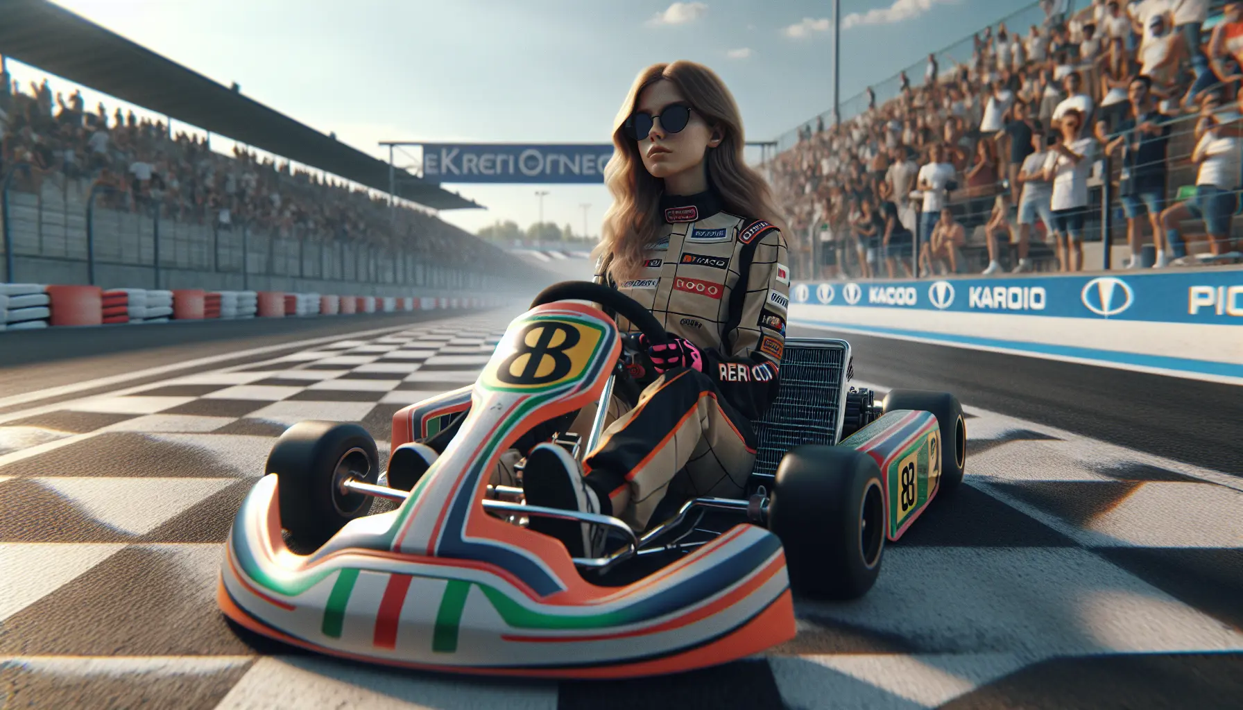 Maya Weug in gara, rappresentante del motorsport femminile in Italia