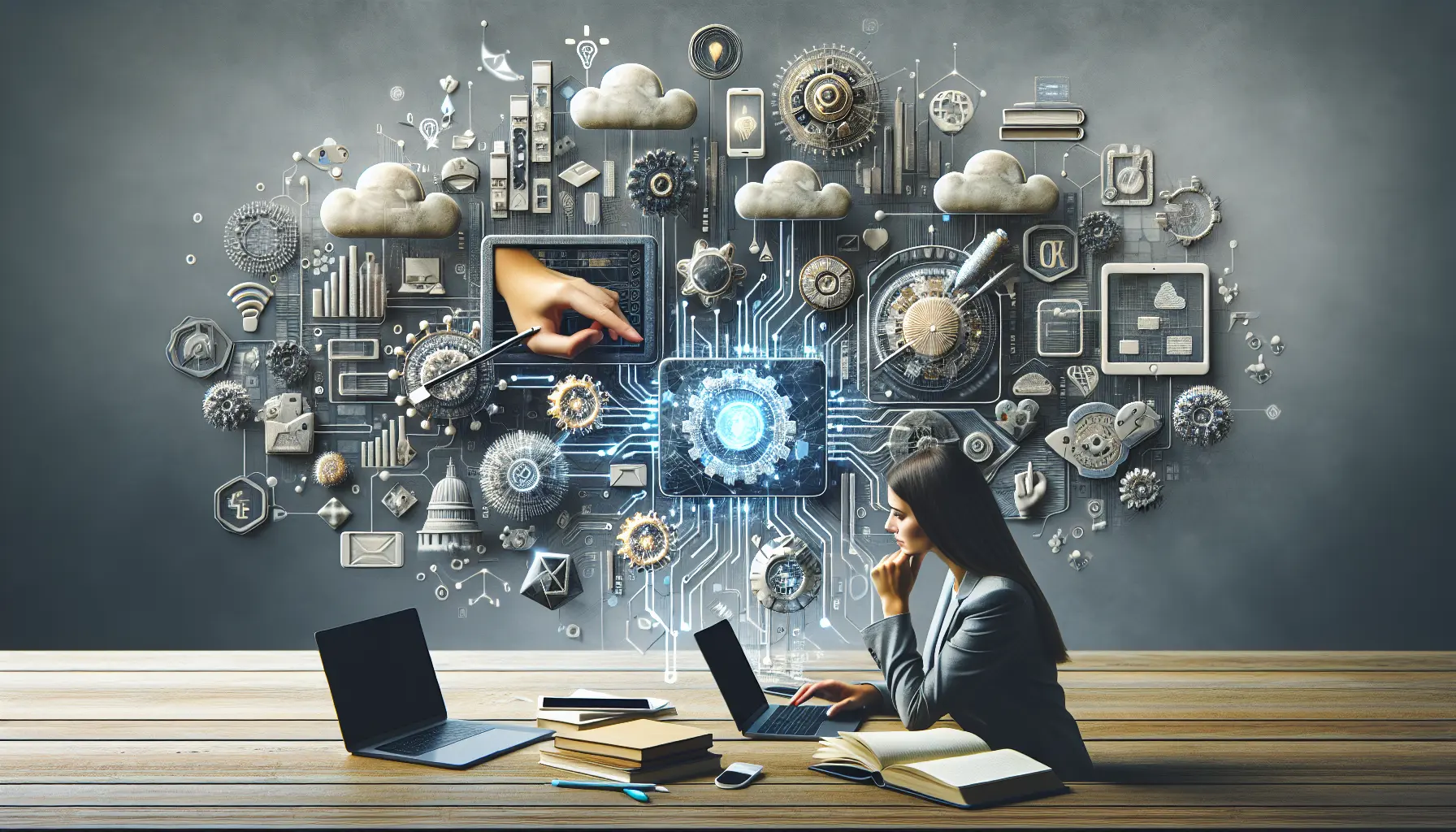 Studente che utilizza un dispositivo mobile per apprendere attraverso il microlearning