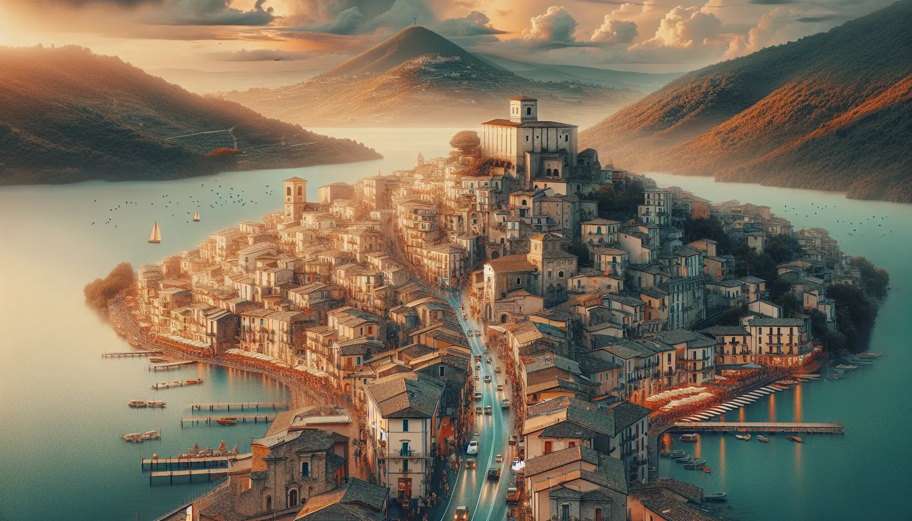 Vista panoramica di Teano con i suoi monumenti storici e paesaggi suggestivi