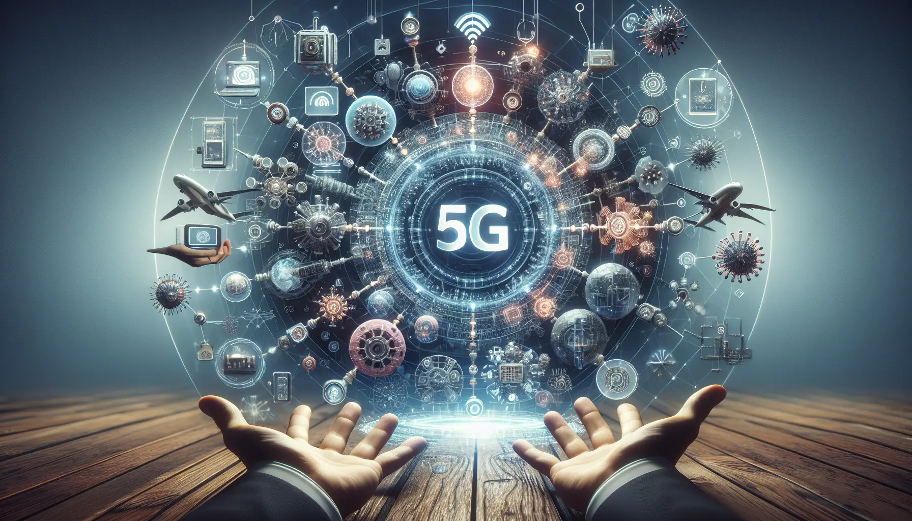 Rappresentazione visiva della connettività 5G e IoT con dispositivi interconnessi