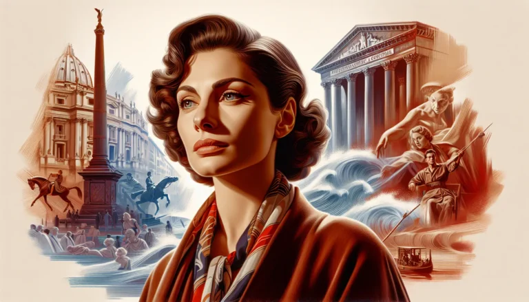 Ritratto di Anna Magnani che esprime emozione e autenticità nel suo stile unico di recitazione.