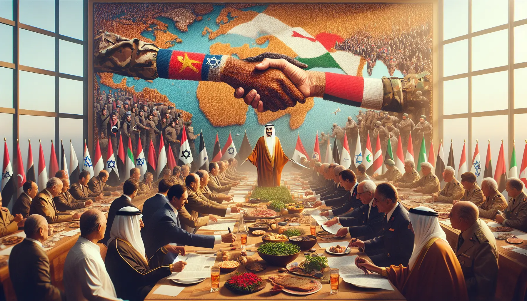 Ritratto di Anwar al-Sadat durante un discorso pubblico, simbolo di cambiamento e riforma in Egitto.