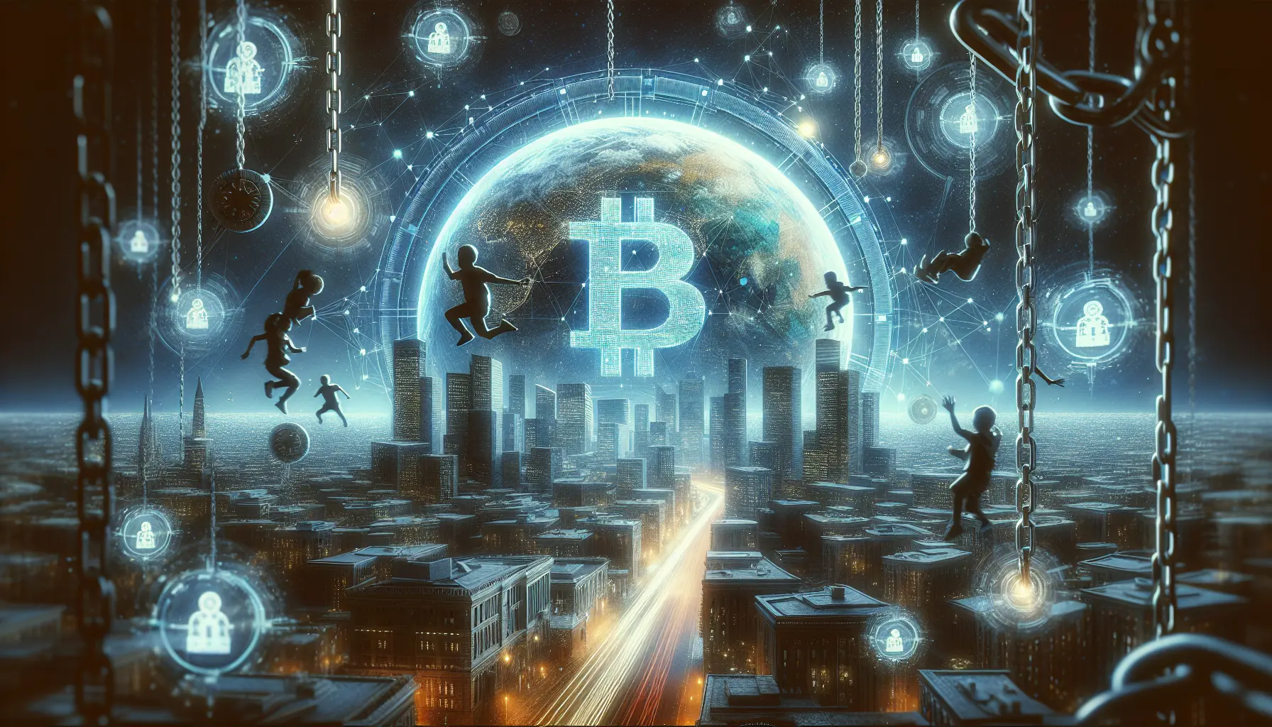 Rappresentazione visiva della tecnologia blockchain e della protezione della privacy online