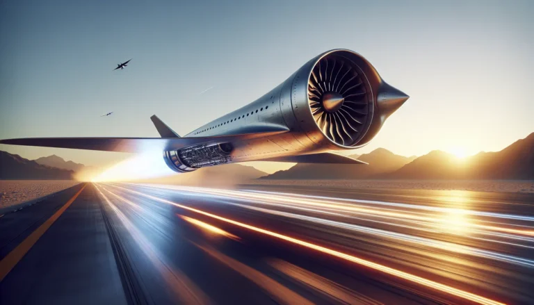 Immagine di un velivolo Boeing X-43 in volo, rappresentante la tecnologia supersonica