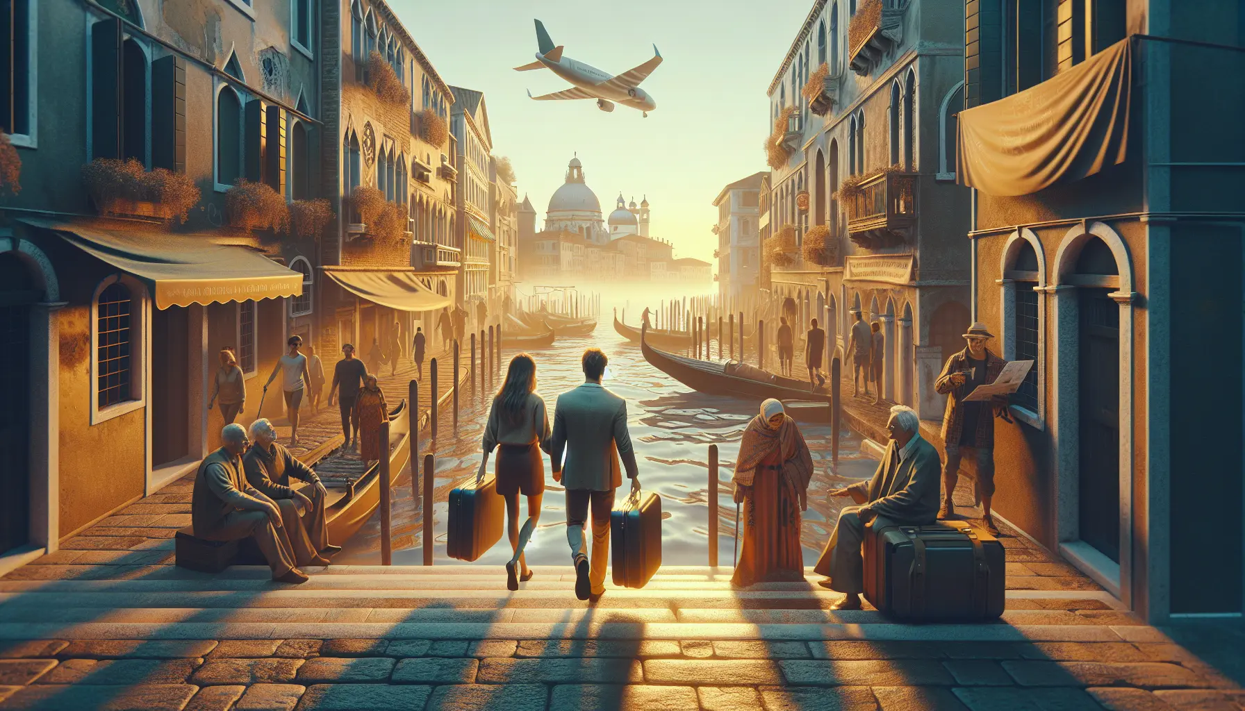 Un gruppo di viaggiatori che interagiscono con artigiani locali in un mercato tradizionale, scoprendo culture e tradizioni.