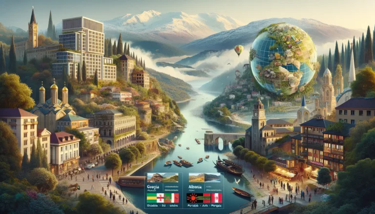 Panorama di una destinazione emergente con elementi culturali e naturali