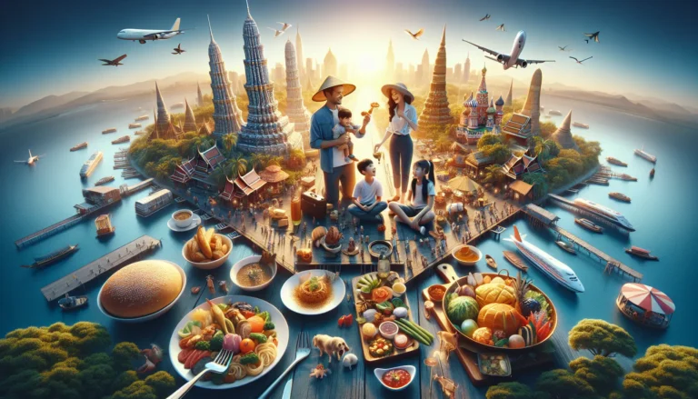 Una famiglia che cucina insieme in un mercato locale, esplorando i sapori del mondo.