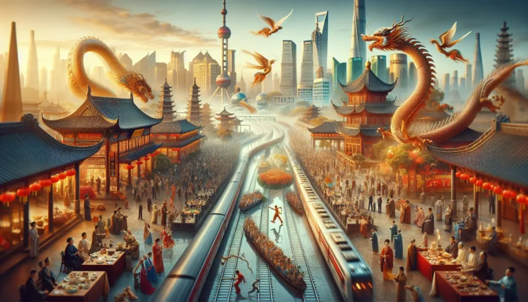 Panorama della Grande Muraglia Cinese con il paesaggio montano sullo sfondo