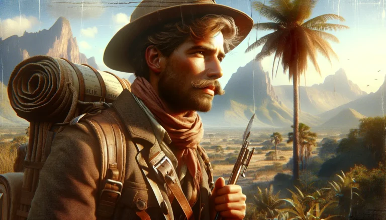 Rappresentazione storica di Henry Morton Stanley in esplorazione in Africa