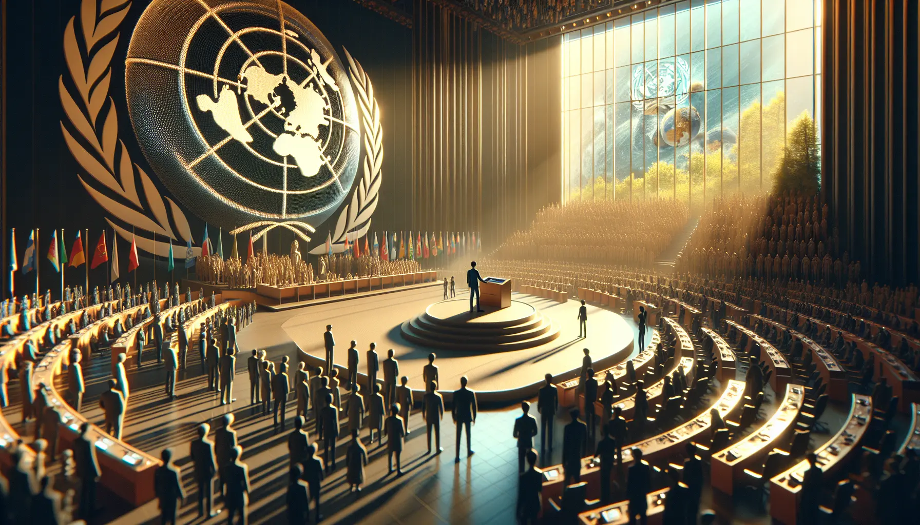 Un gruppo di persone di diverse culture che si stringono la mano in un contesto di cooperazione globale.