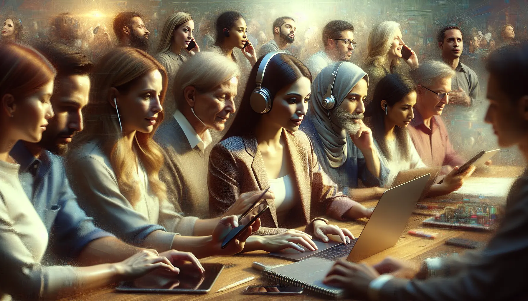 Due persone che conversano in un ambiente informale, sorridendo e interagendo senza dispositivi digitali.